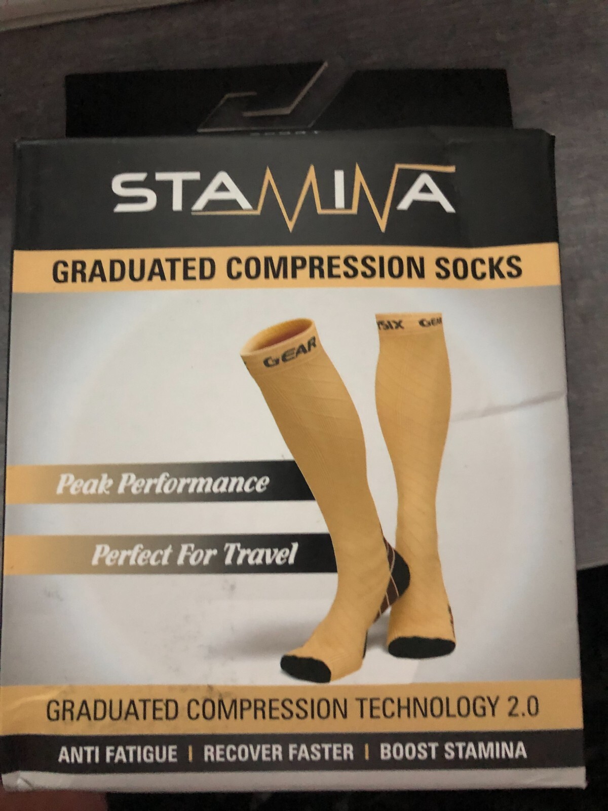 Physix Gear Sport Stamina Compression Socks - Verified Authentic Packaging