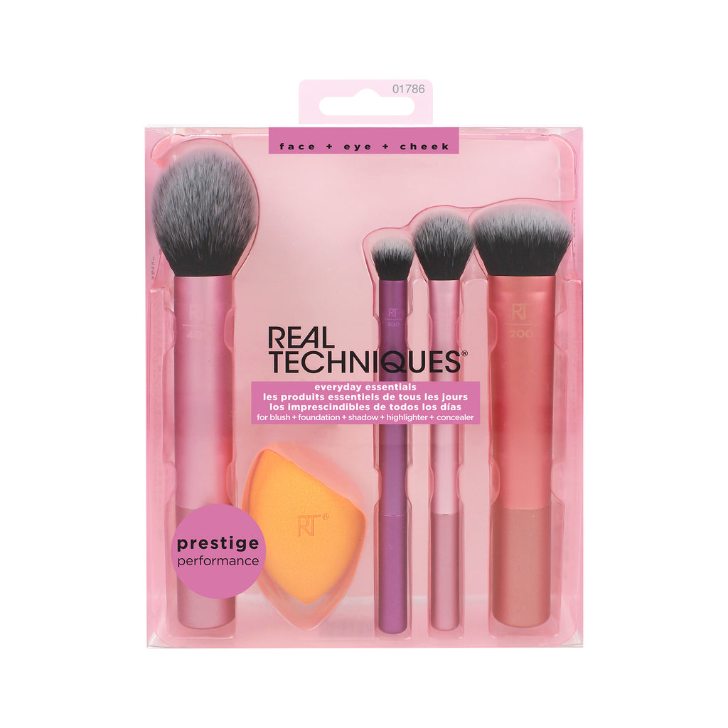 Real Techniques Everyday Essentials Makeup Brush Set - Verified Authentic Packaging