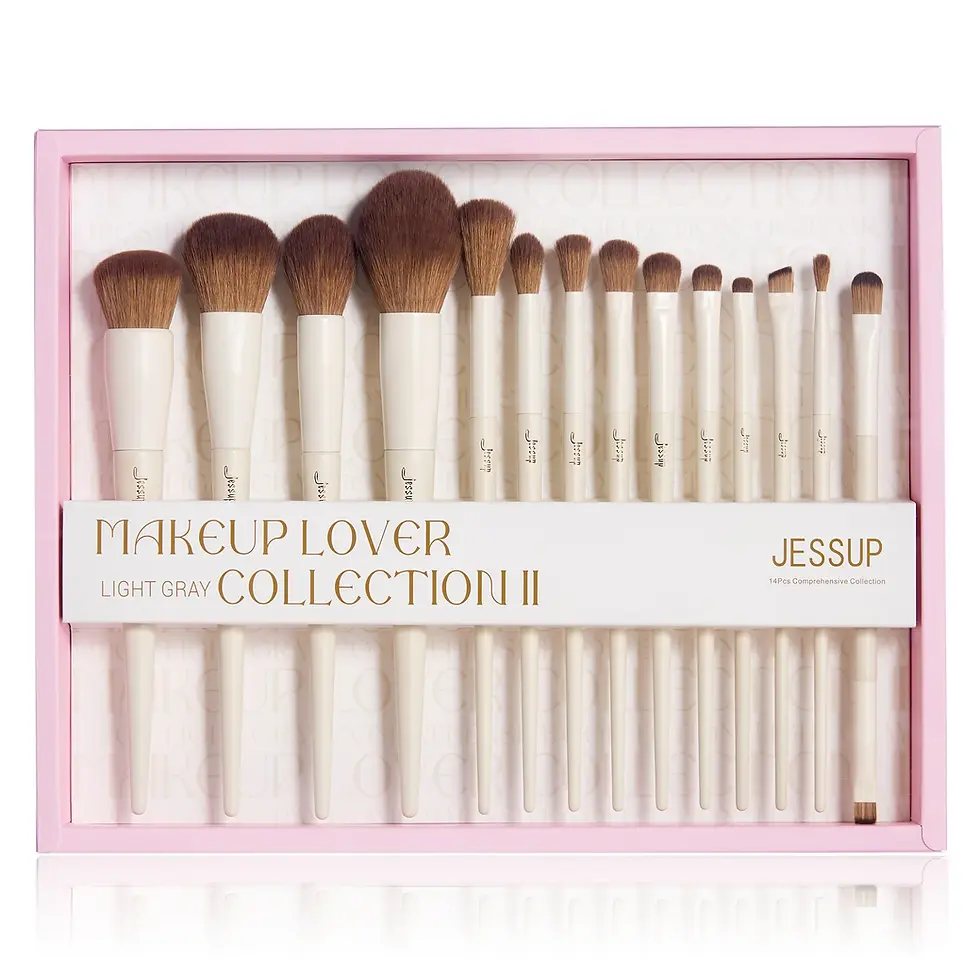 Jessup 14-Piece Professional Makeup Brush Set with Case - Verified Authentic Packaging
