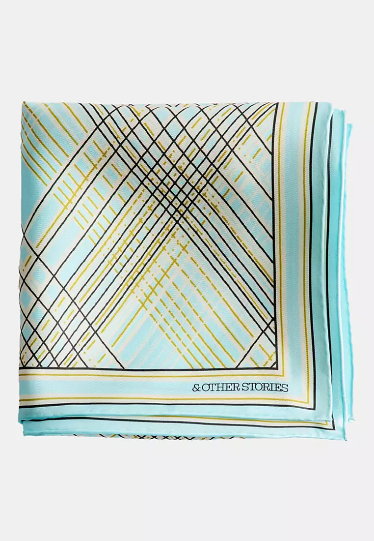 & Other Stories Printed Silk Square Scarf - Verified Authentic Packaging