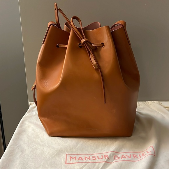 Mansur Gavriel Classic Leather Bucket Bag - Verified Authentic Packaging