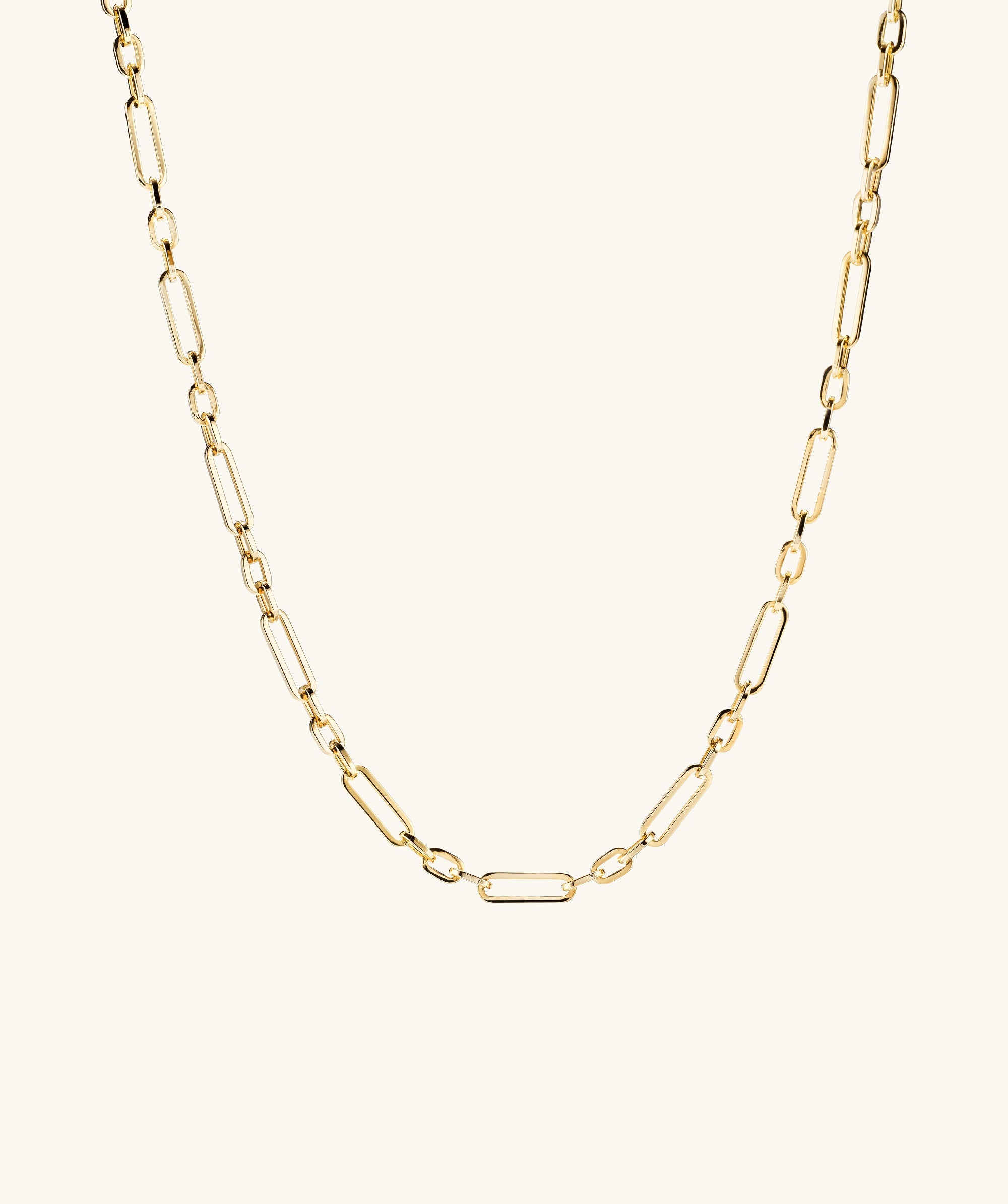 Mejuri 14K Gold Bold Paperclip Chain Necklace - Verified Authentic Packaging