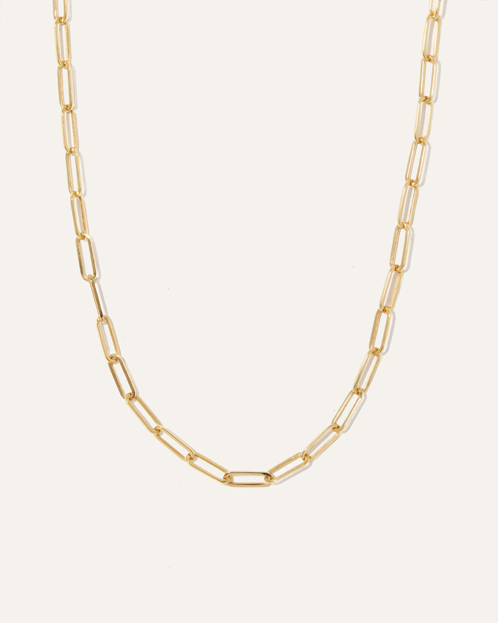 Quince 14K Solid Gold Paperclip Chain Necklace - Verified Authentic Packaging