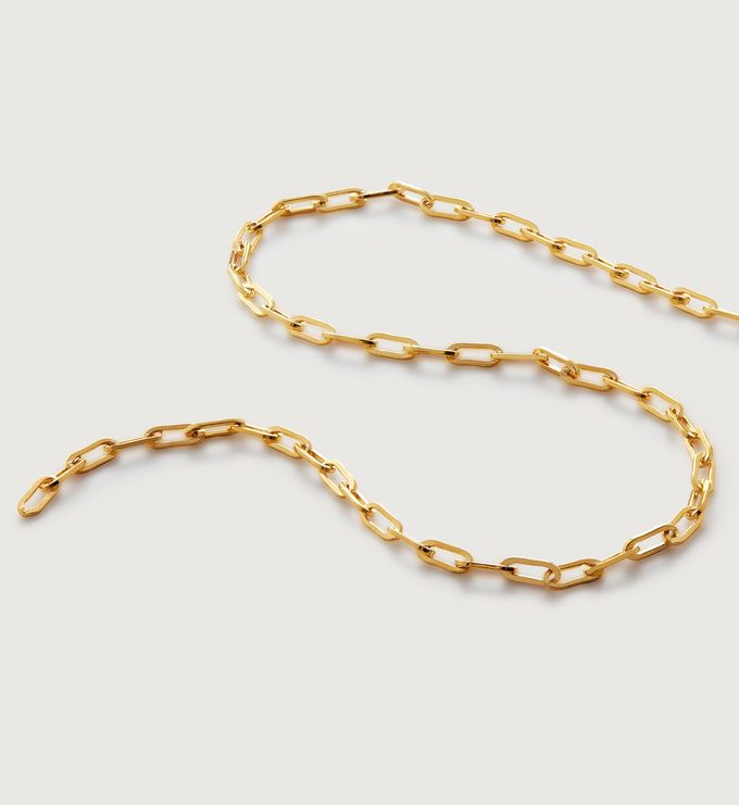 Missoma 18K Gold Vermeil Square Snake & Paperclip Chain - Verified Authentic Packaging