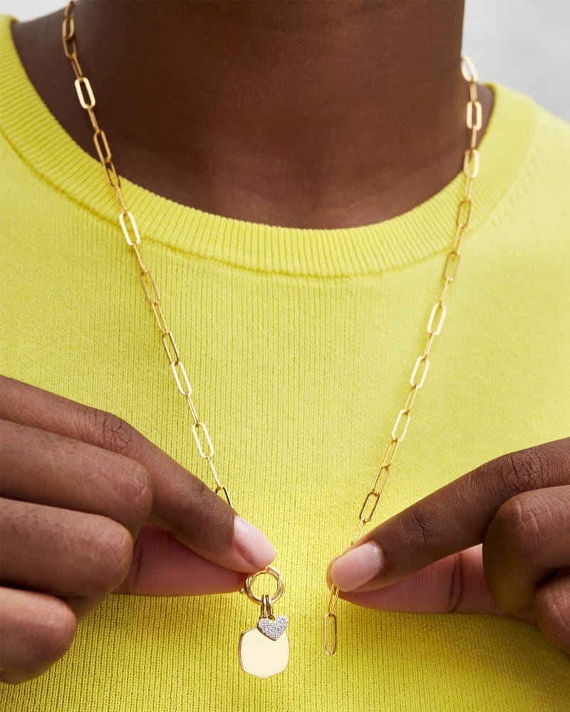 Kendra Scott Framed Paperclip Chain Necklace - Verified Authentic Packaging