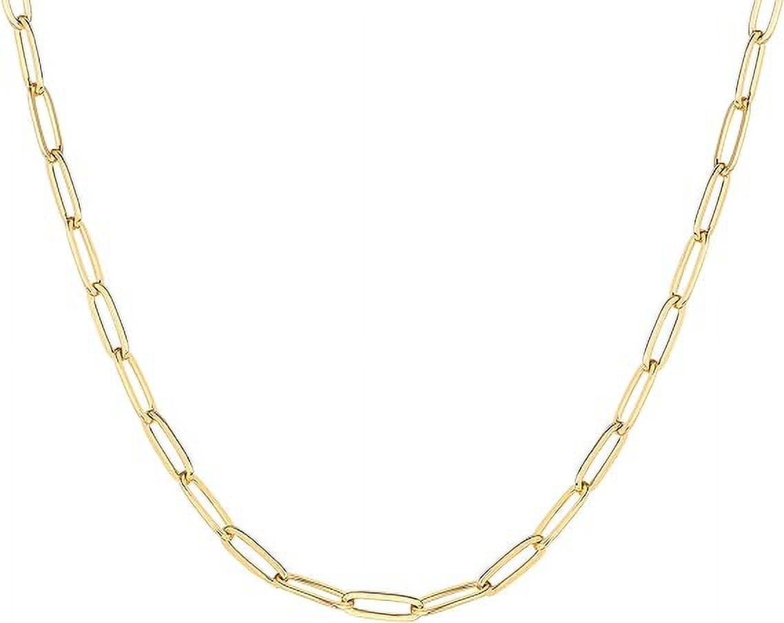 Pavoi 14K Gold-Plated Dainty Paperclip Link Chain - Verified Authentic Packaging