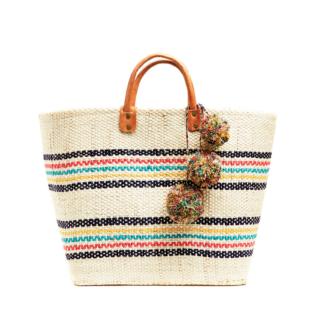 Mar Y Sol Caracas Handwoven Raffia Basket - Verified Authentic Packaging