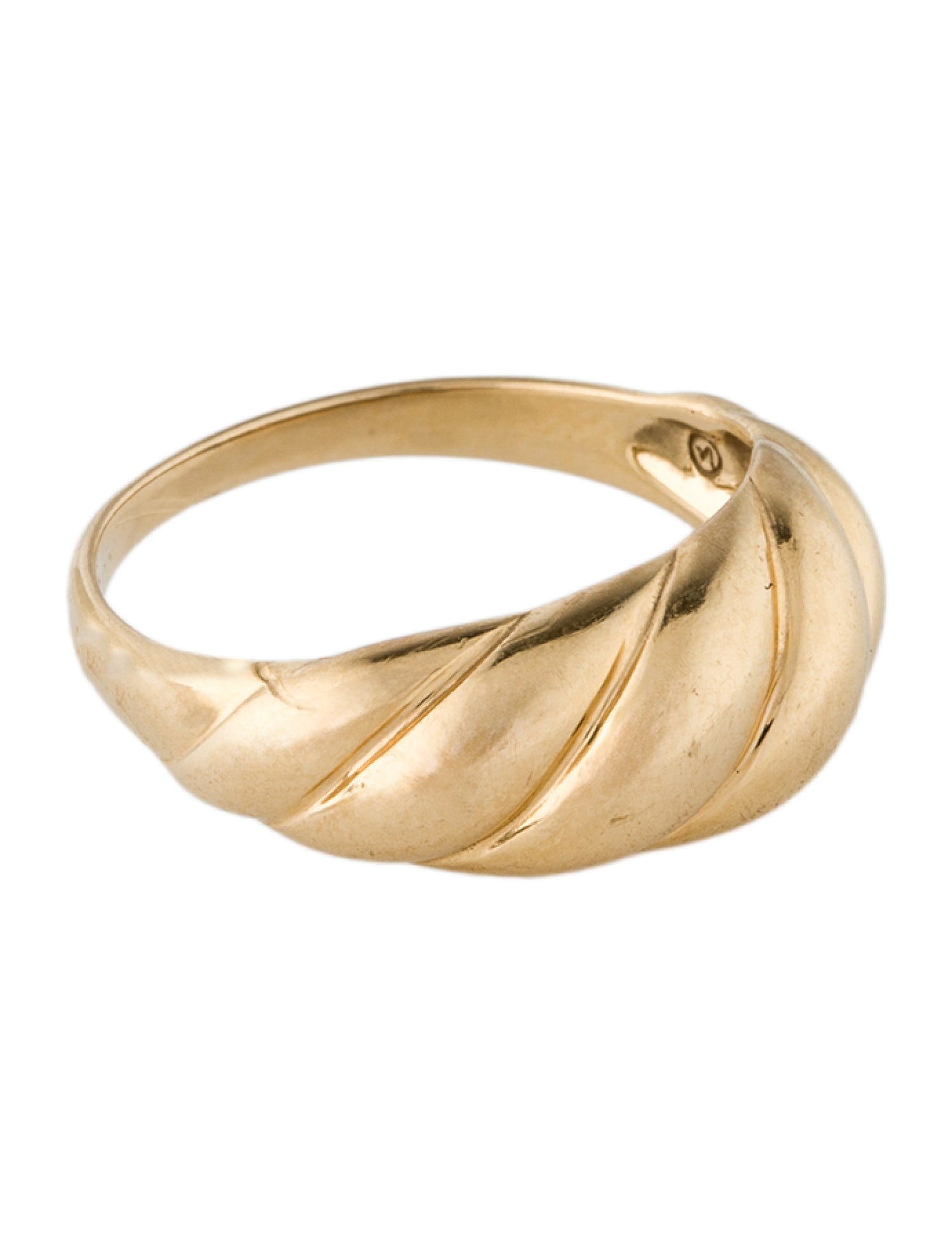Mejuri Croissant Dôme Ring in 14K Gold - Verified Authentic Packaging