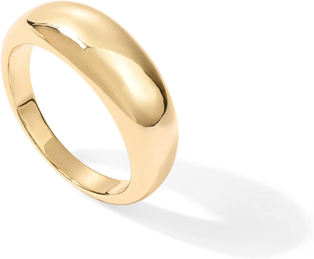 Pavoi 14K Gold-Plated Chunky Open Dome Ring - Verified Authentic Packaging