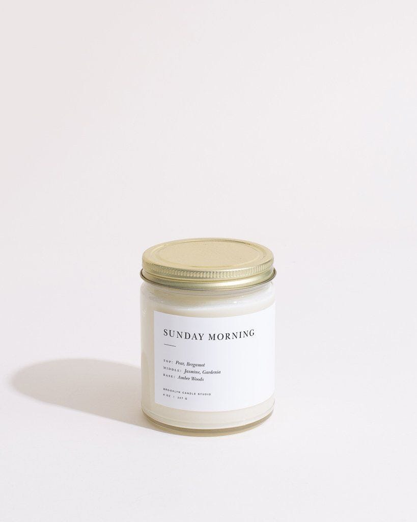 Brooklyn Candle Studio Sunday Morning Minimalist Soy Candle