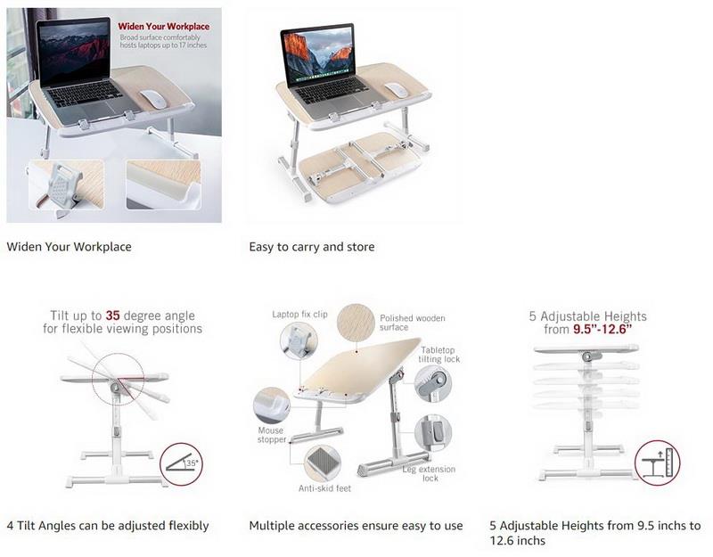 TaoTronics Ergonomic Laptop Bed Stand Table - Verified Authentic Packaging