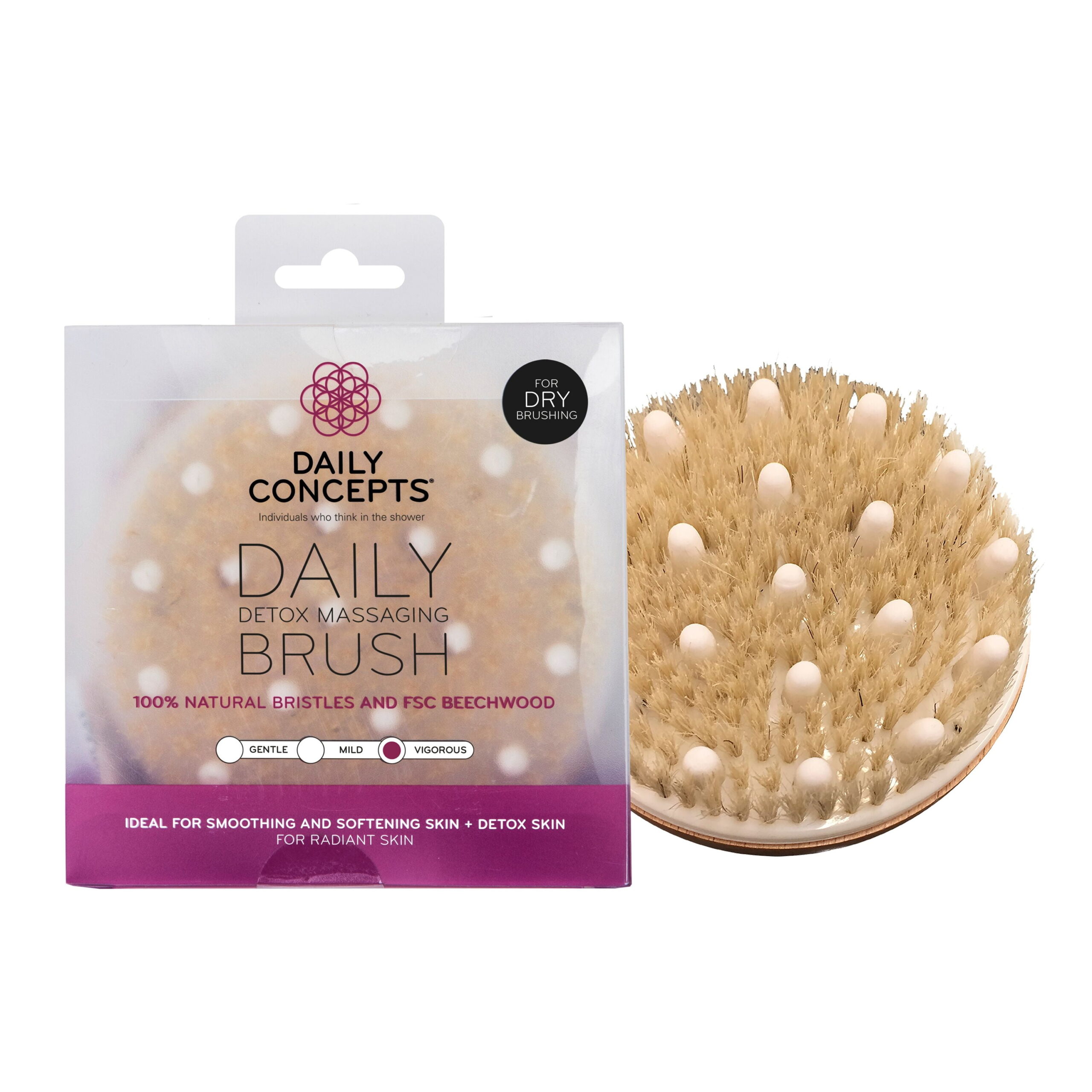 Daily Concepts Daily Detox Massage Brush - Verified Authentic Packaging