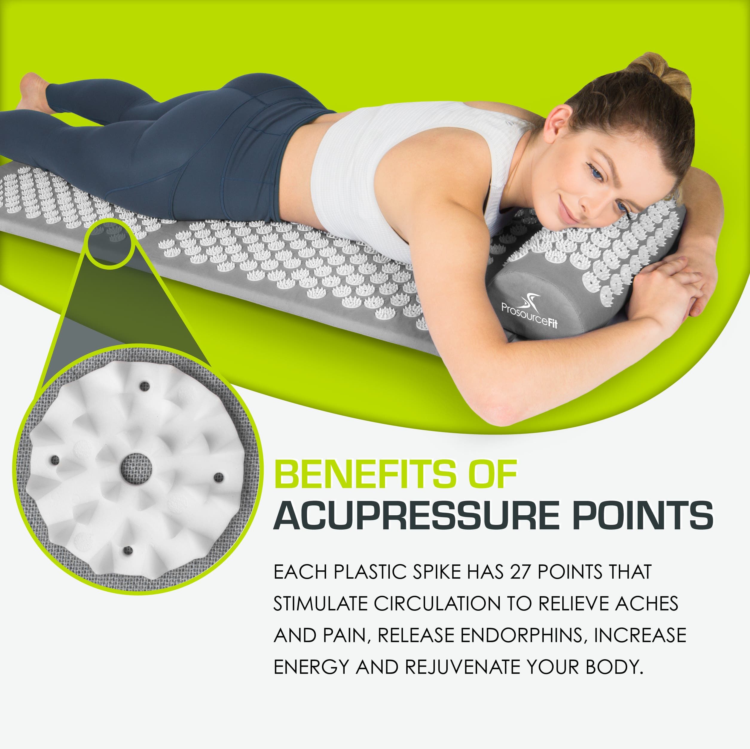 ProsourceFit Acupressure Mat and Pillow Set - Verified Authentic Packaging
