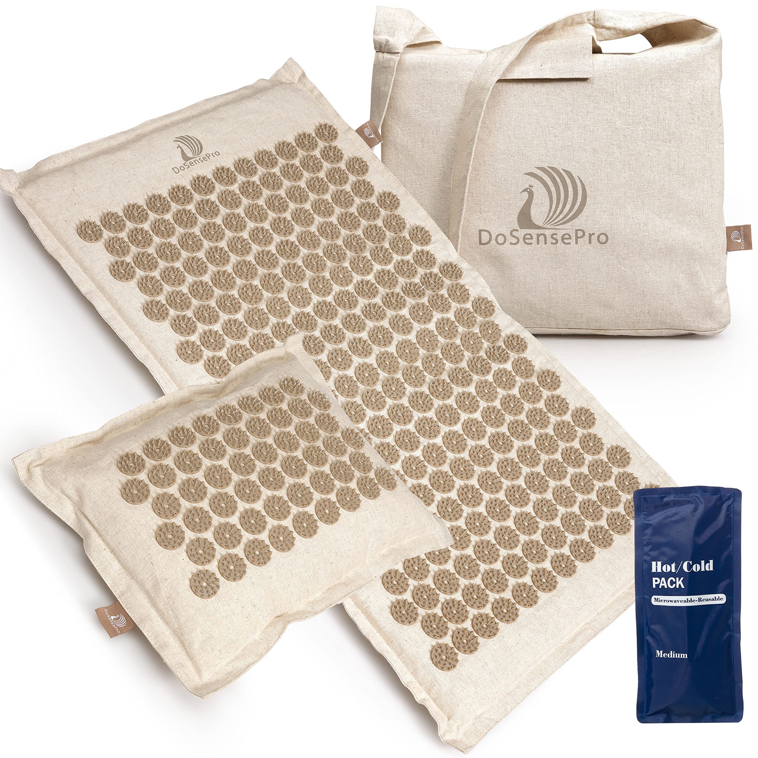 DoSensePro Acupressure Mat Set with Hot/Cold Therapy Pillow - Verified Authentic Packaging