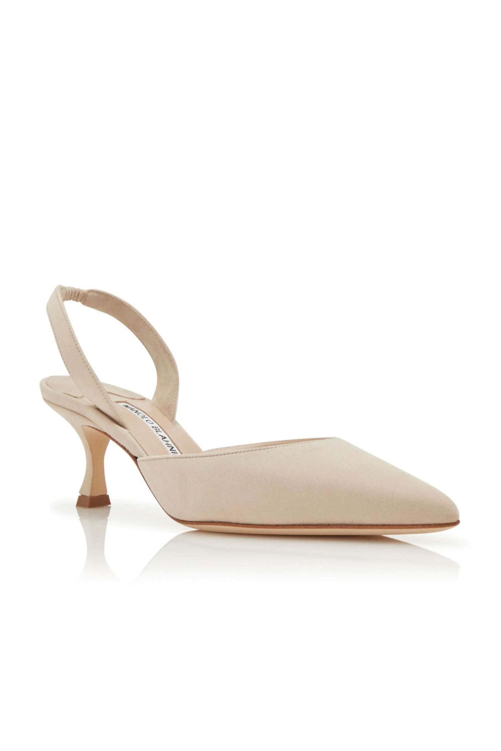 Manolo Blahnik Carolyne Suede Slingback Pump - Verified Authentic Packaging