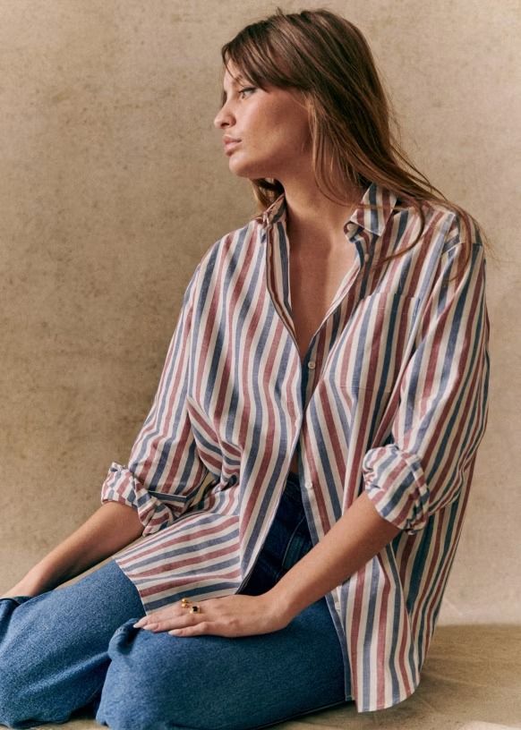 Sézane Max Shirt in Crisp Organic Cotton - Verified Authentic Packaging