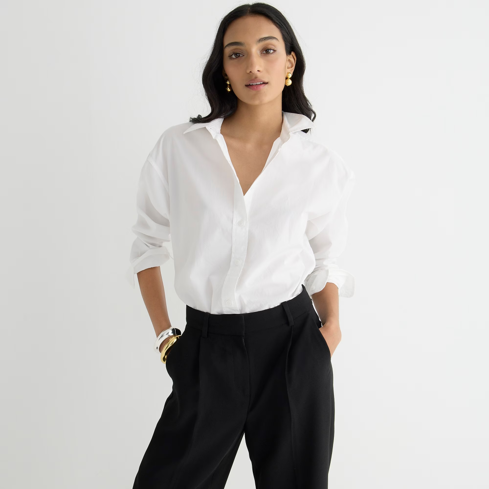 J.Crew Étienne Oversized Shirt in Crisp Cotton Poplin - Verified Authentic Packaging