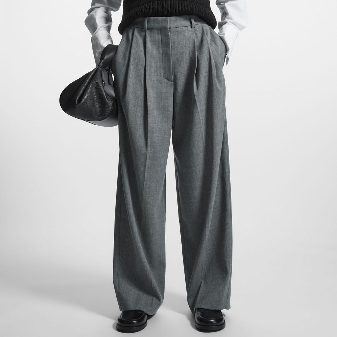 Cos Wide-Leg Tailored Wool Trousers - Ảnh sản phẩm thực tế chính hãng