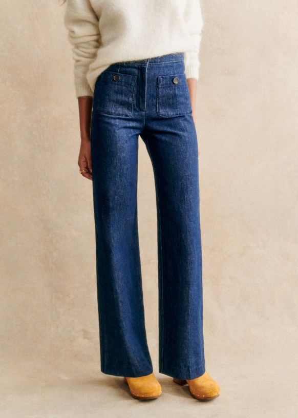 Sézane Dan Trousers in Fluid Wool - Ảnh sản phẩm thực tế chính hãng