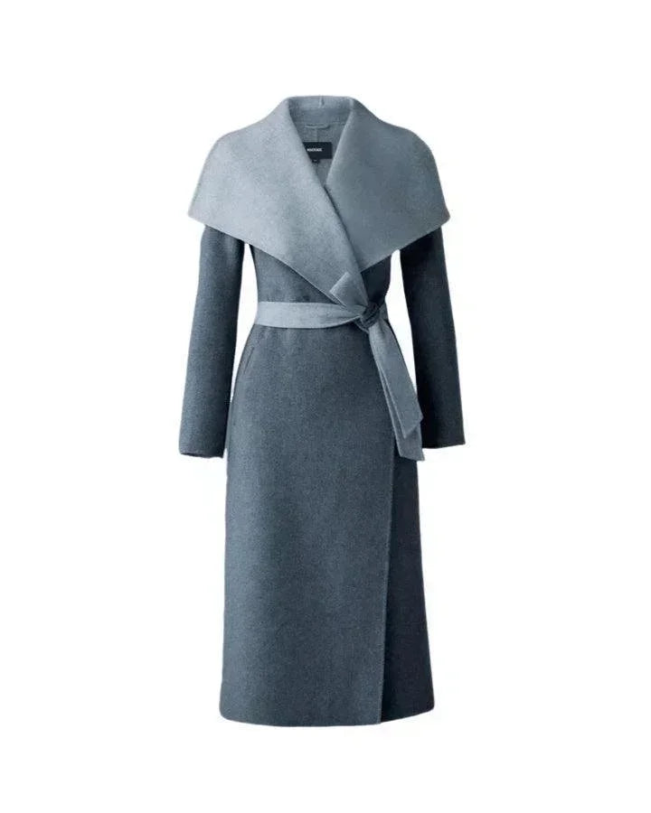 Mackage Mai Wool Wrap Coat with Waterfall Collar - Ảnh sản phẩm thực tế chính hãng