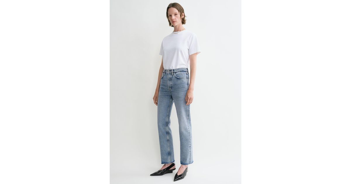 Totême Regular Fit Raw Denim in Dark Blue - Verified Authentic Packaging