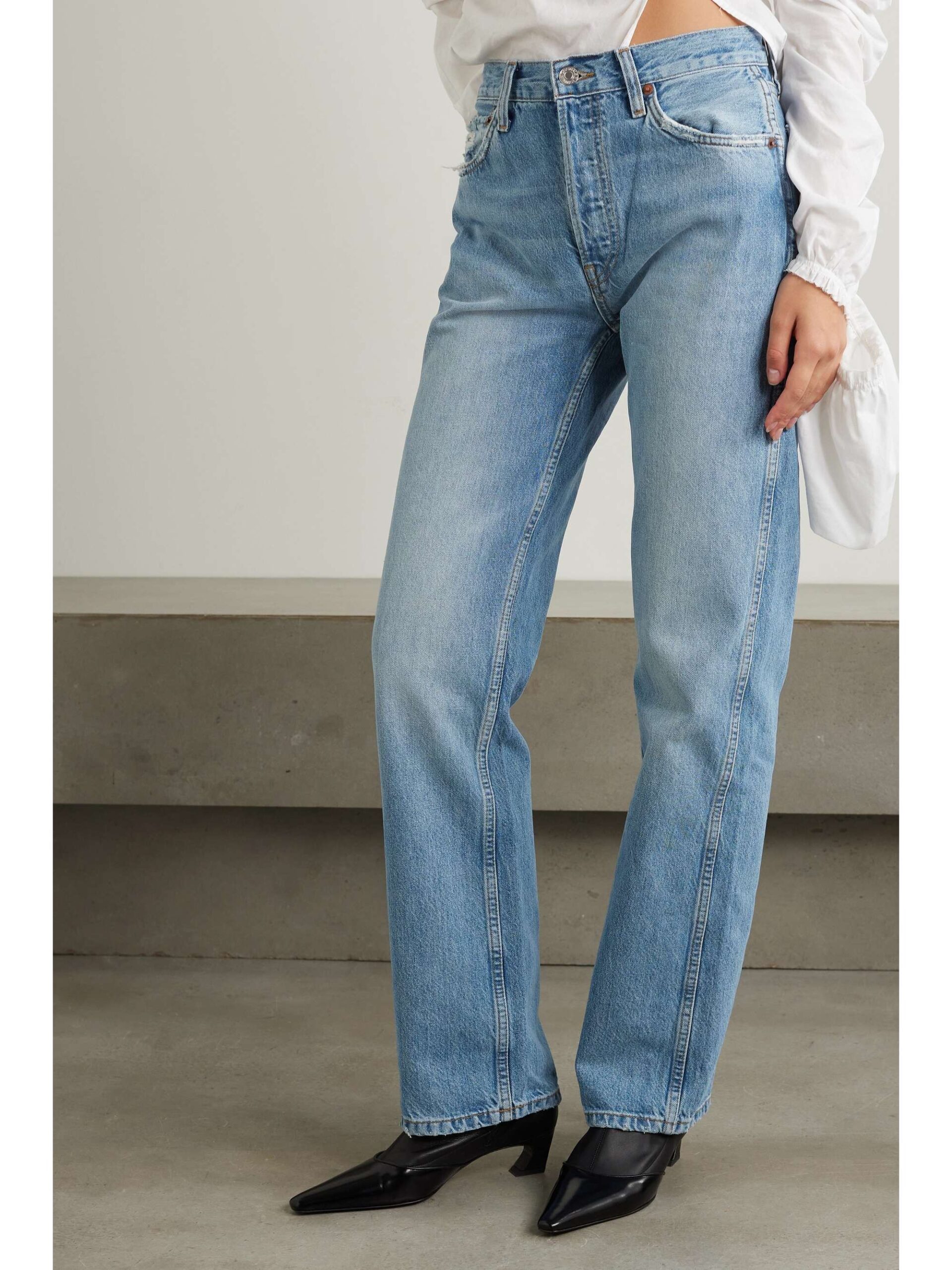 RE/DONE 90s High Rise Loose Straight Jeans - Verified Authentic Packaging