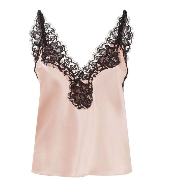 Fleur du Mal Rose Lace Cami in Black - Verified Authentic Packaging
