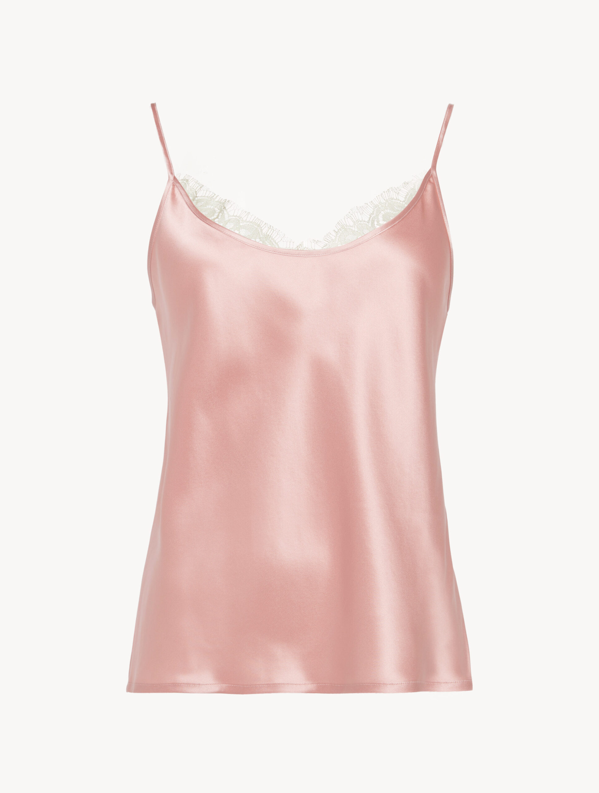 Silk Silky Eyelash Lace Trim Silk Cami - Verified Authentic Packaging