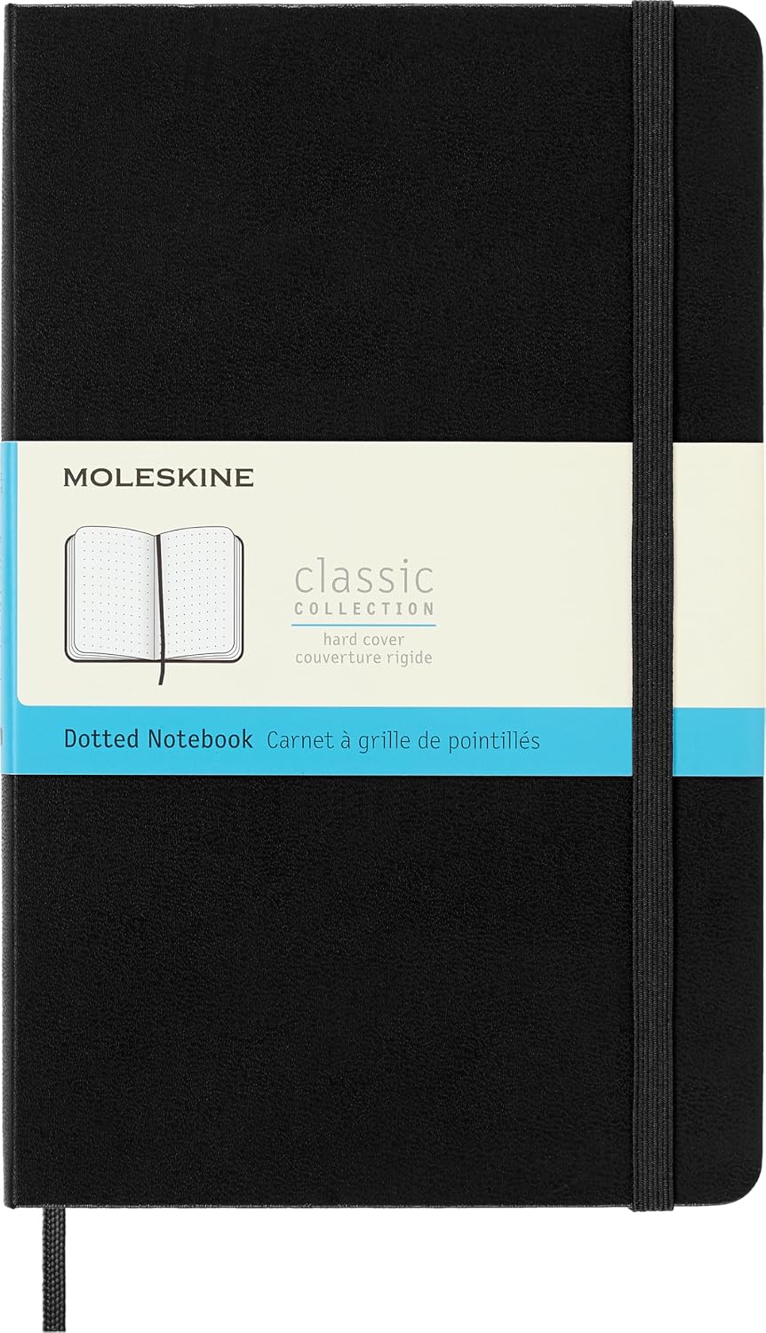 Moleskine Classic Dotted Hard Cover Notebook (Expanded 400 Pages)