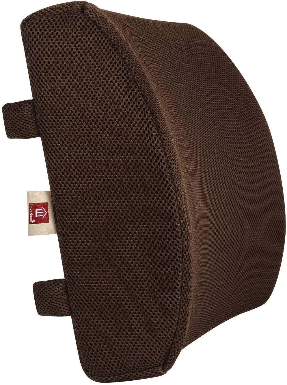 LoveHome Memory Foam Lumbar Support Back Cushion