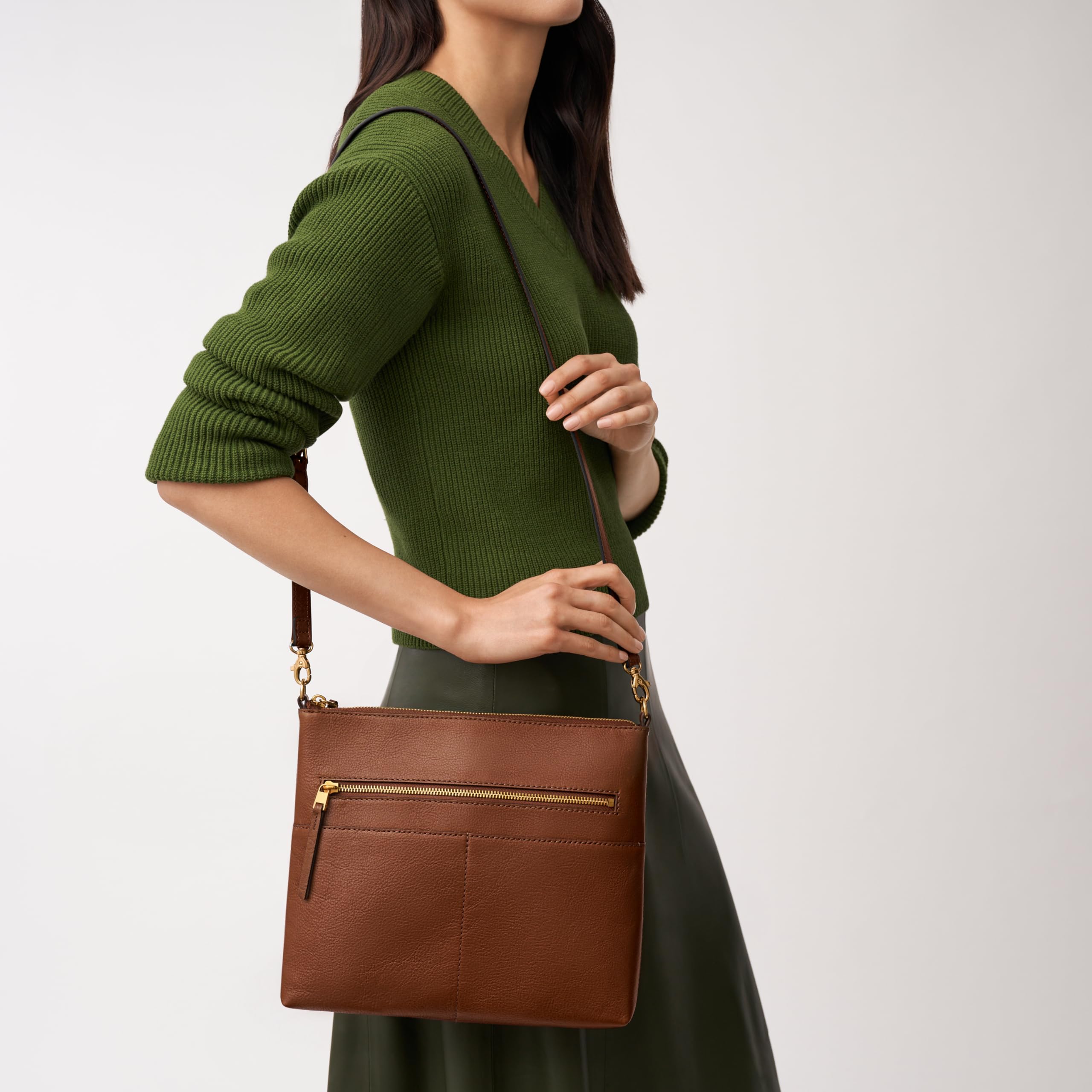 Fossil Fiona Small Leather Crossbody Phone Bag