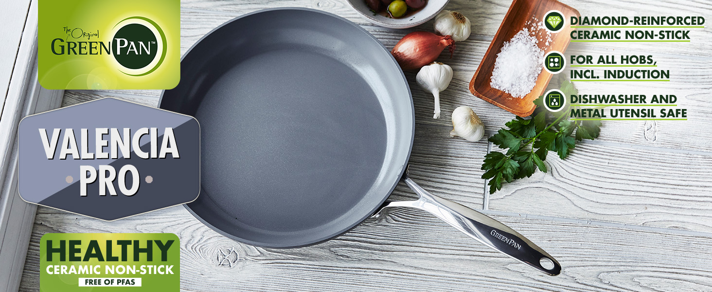GreenPan Valencia Pro Hard Anodized Ceramic Non-Stick Skillet