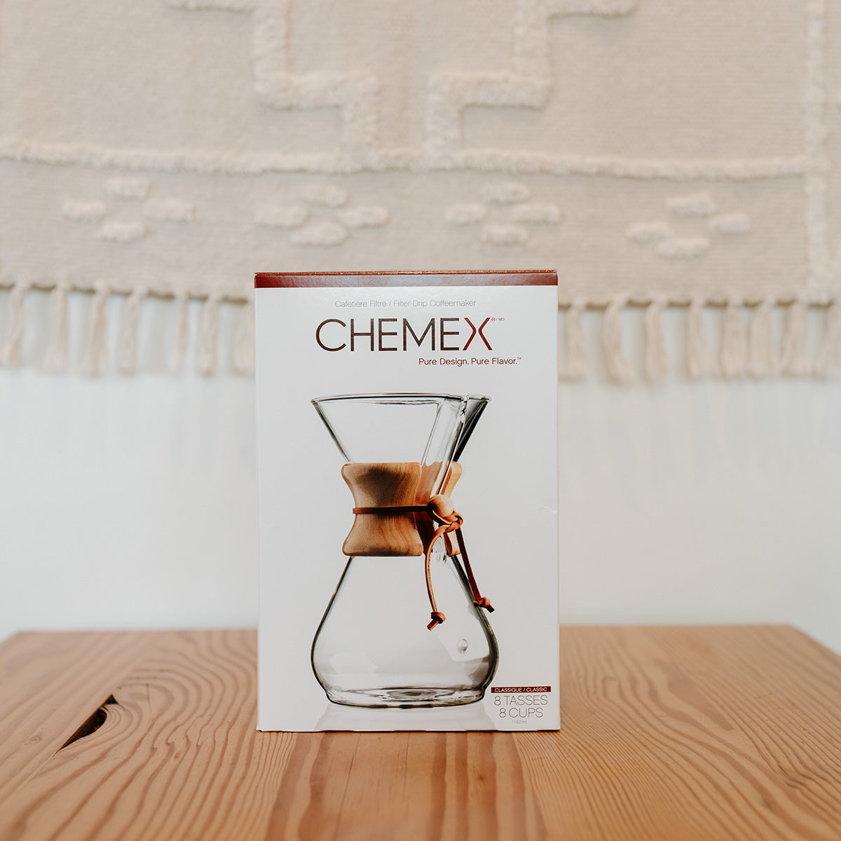 Chemex Classic 8-Cup Glass Coffee Maker with Wood Collar