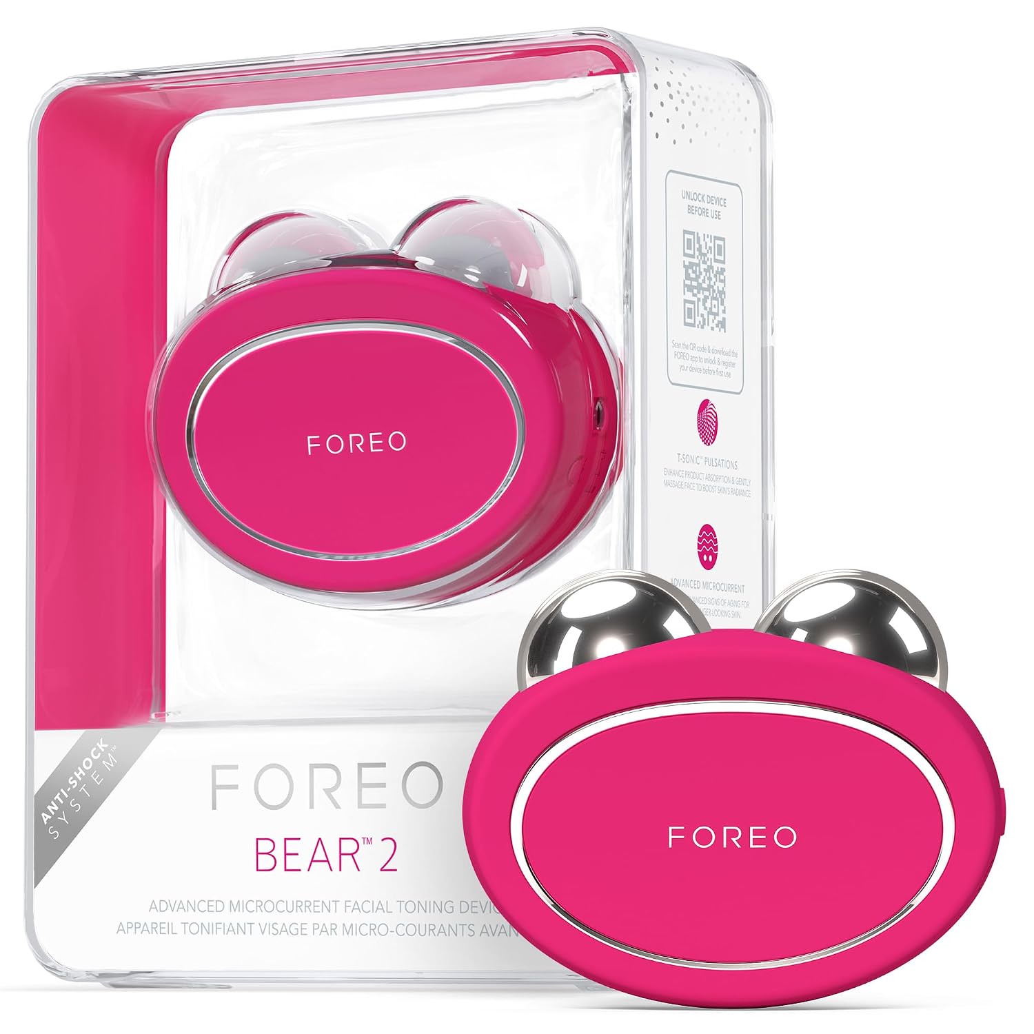 FOREO BEAR 2 Microcurrent Facial Toning Device with Anti-Shock