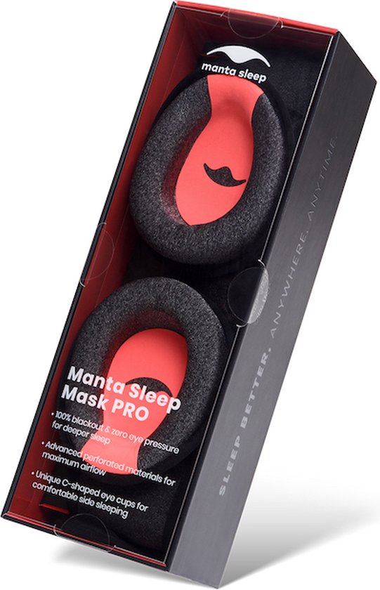 Manta Sleep Mask PRO with 100% Blackout Eyecups