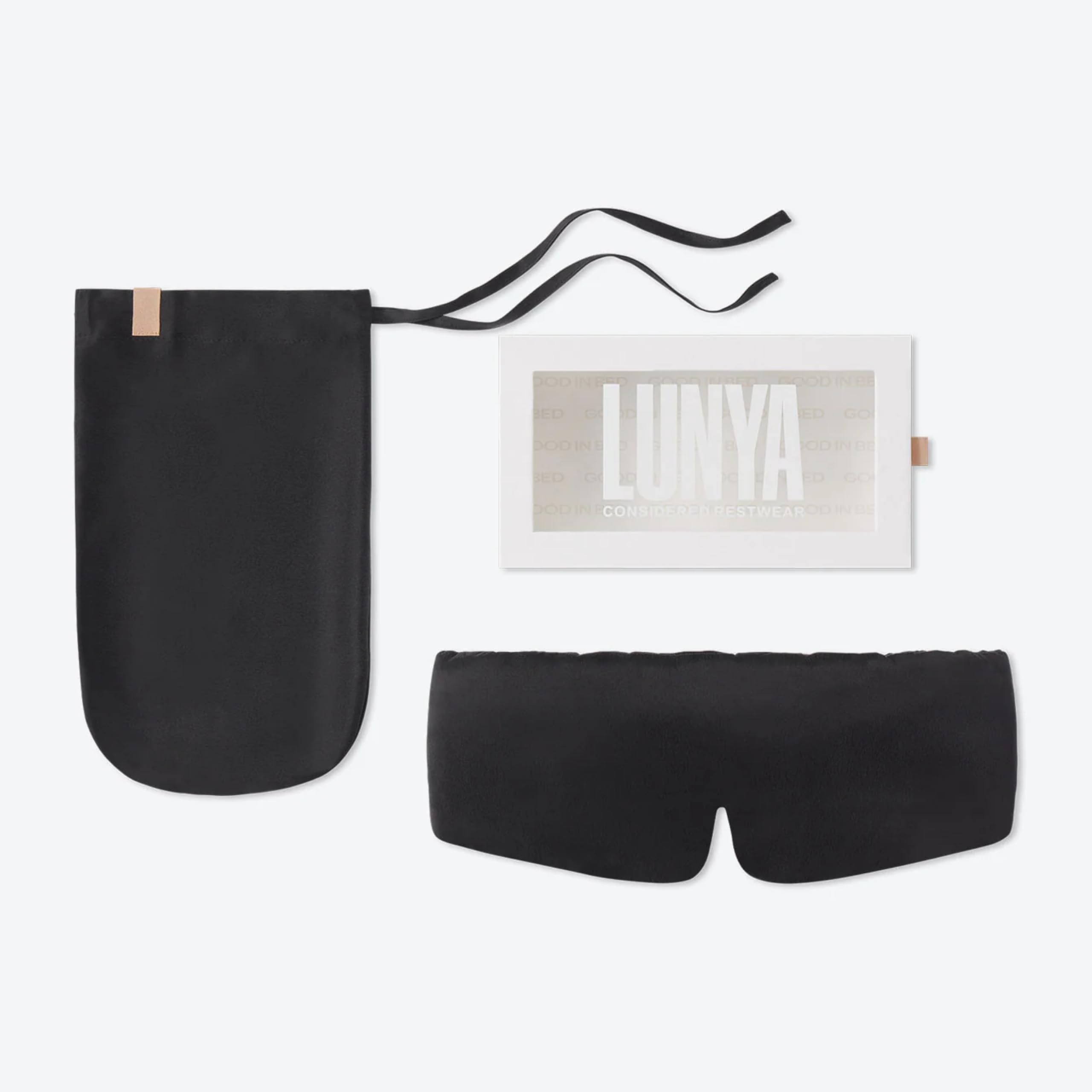 Lunya Washable Silk Sleep Mask with Wide Band