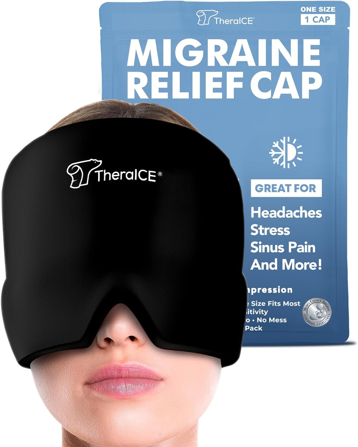 TheraICE Headache and Migraine Relief Cooling Cap & Mask
