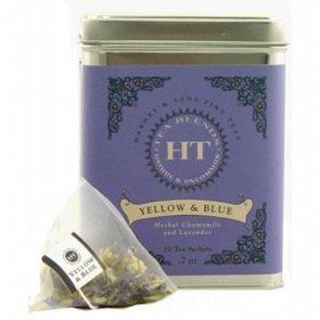 Harney & Sons Yellow & Blue Herbal Tea Sachet Tin
