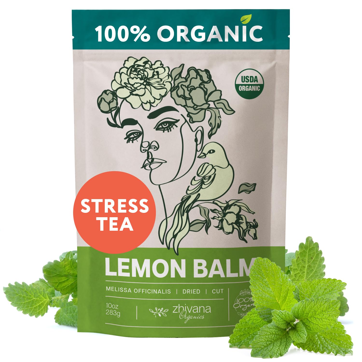 KORAL Organic Lemon Balm & Spearmint Loose Leaf Tea