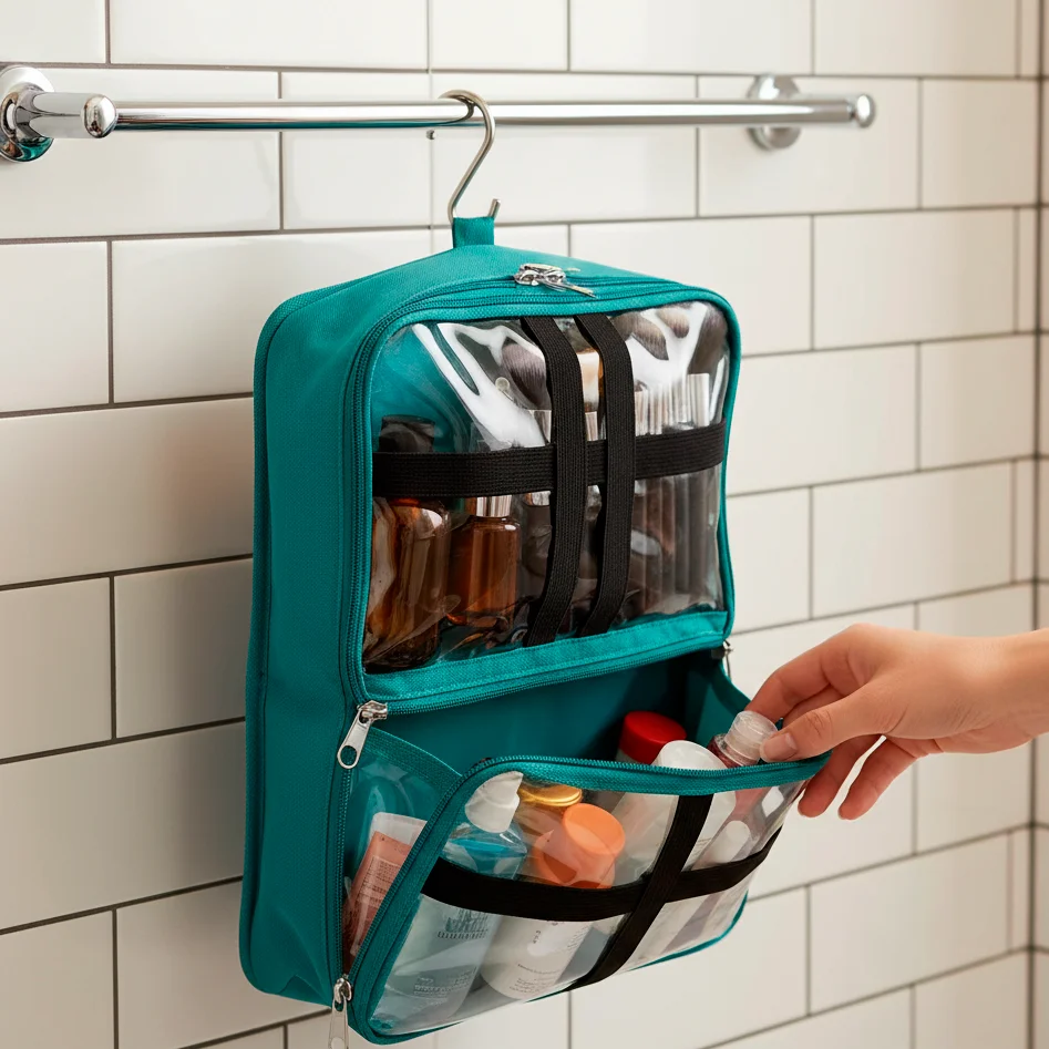 BAGSMART Hanging Toiletry Bag with 360 Swivel Hook (Medium/Large)