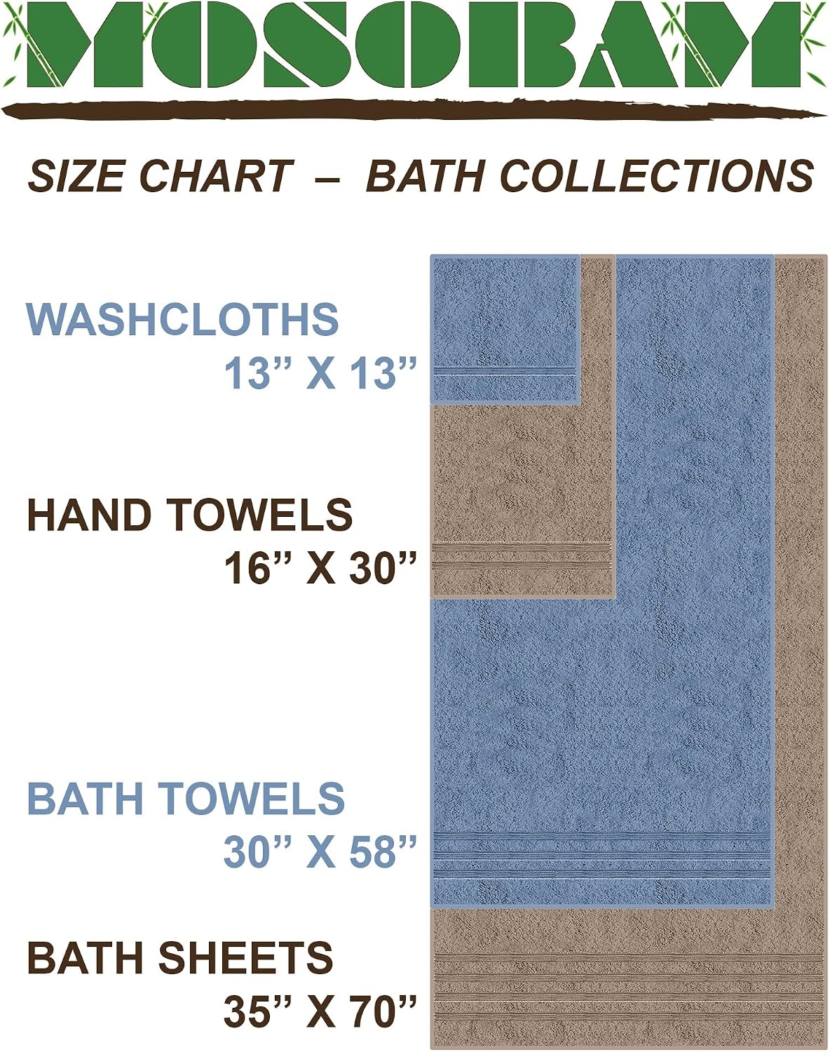 Mosobam Luxury Bamboo Turkish Cotton Towels
