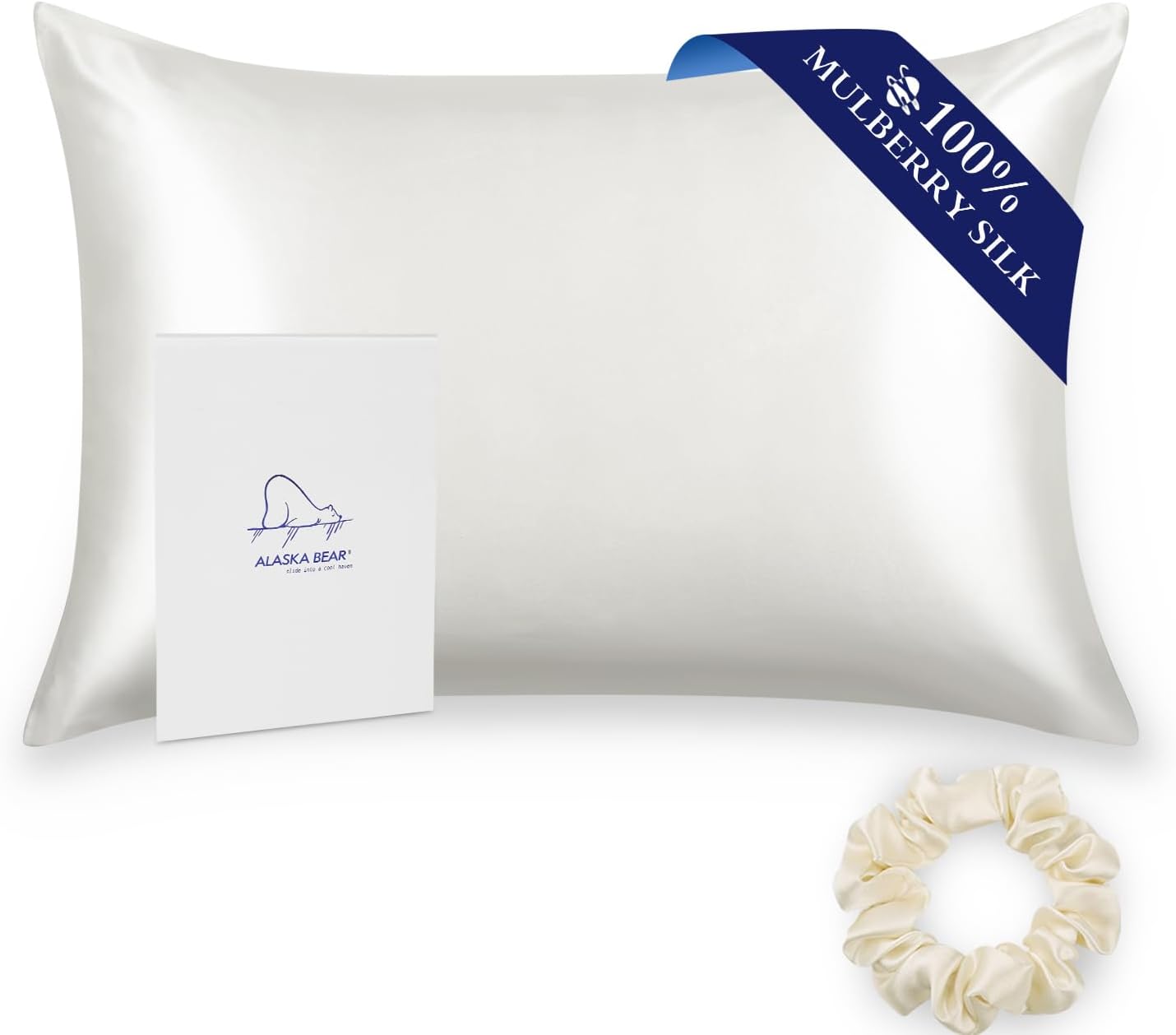 Alaska Bear Natural Silk Pillowcase Hypoallergenic