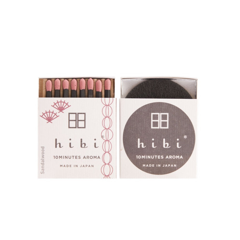 Hibi 10 Minutes Aroma Incense Match Set with Mat