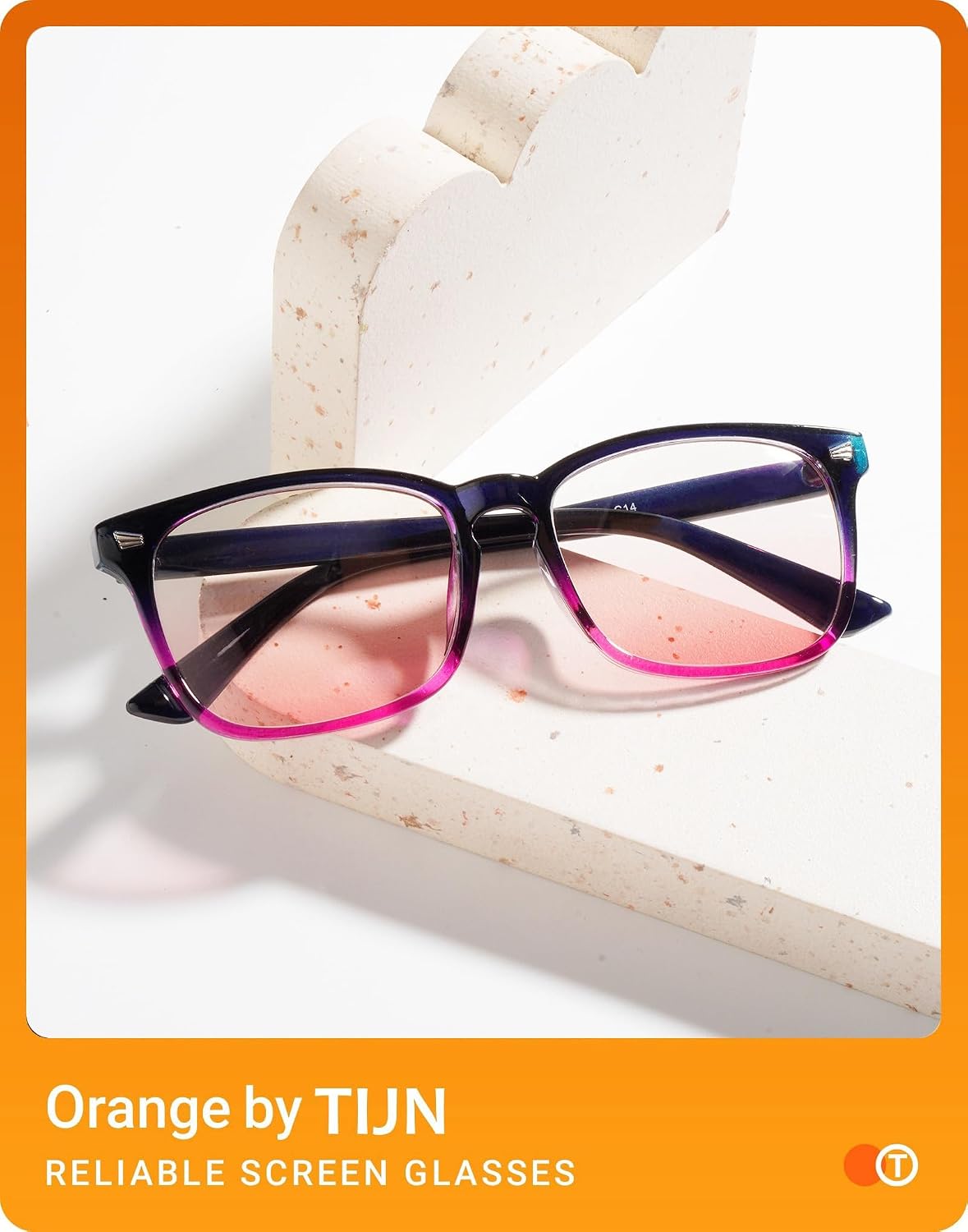 TIJN Blue Light Blocking Square Nerd Eyeglasses