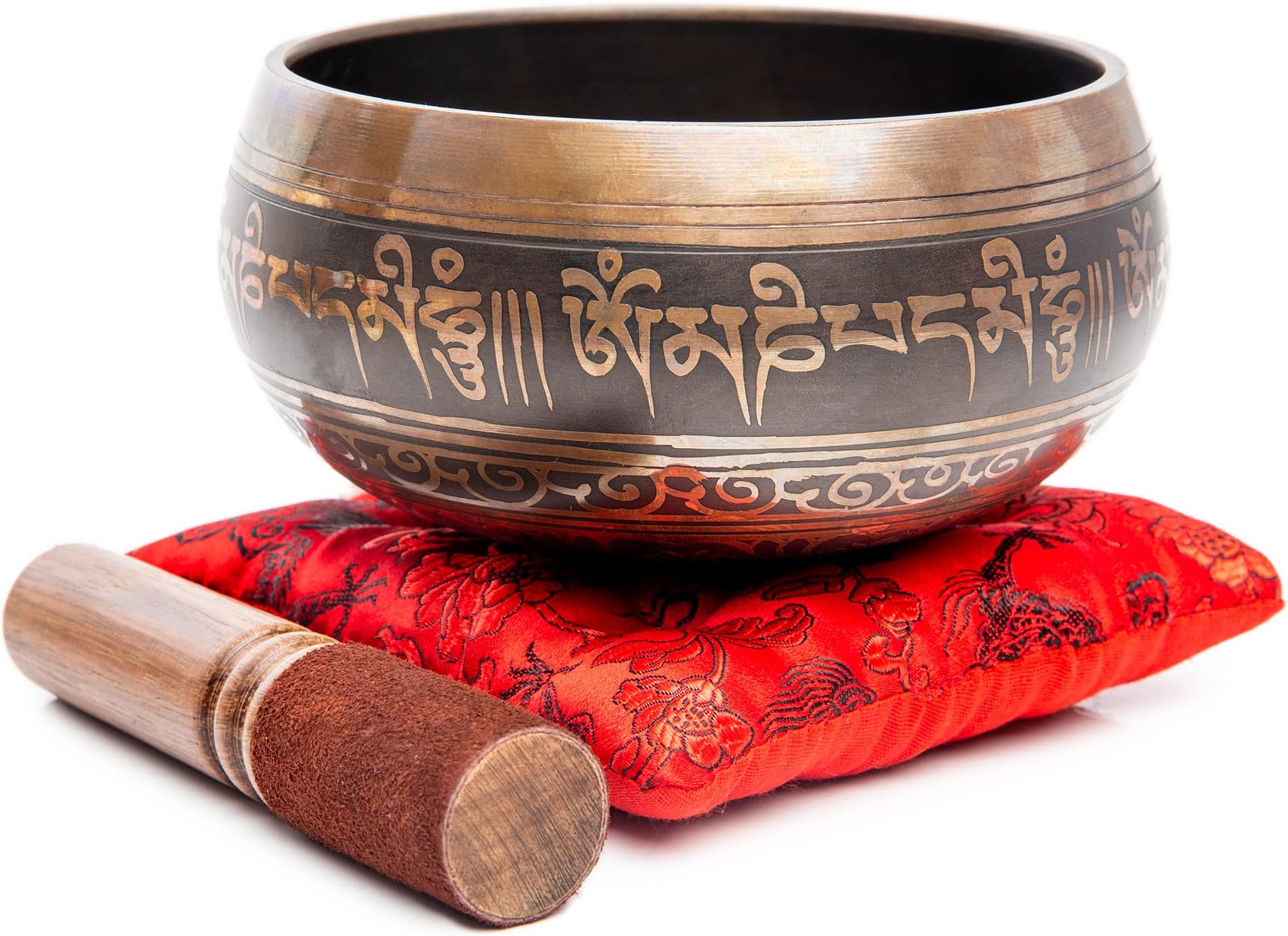 DharmaStore Tibetan Meditation Singing Bowl with Wooden Striker