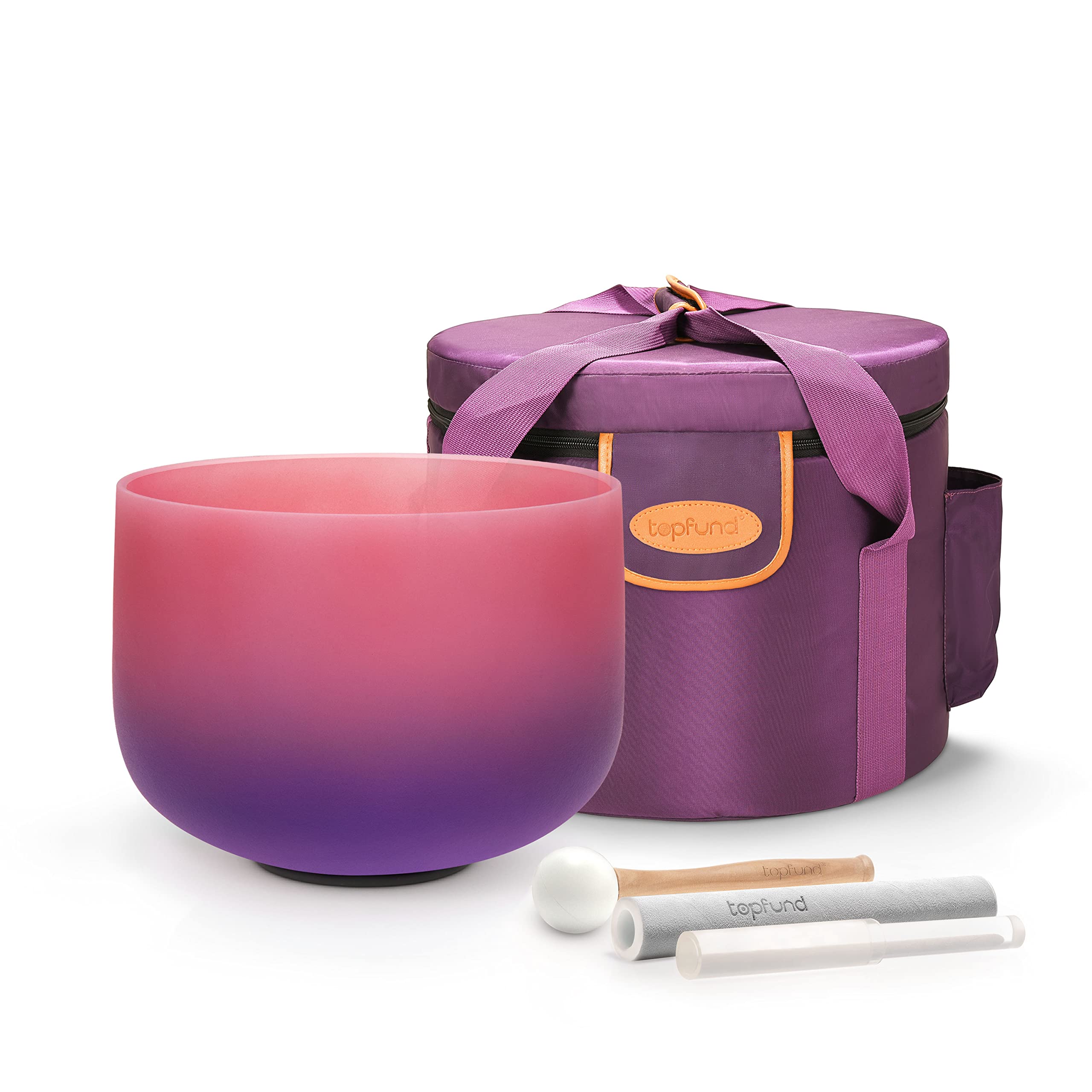 TOPFUND Frosted F Note Heart Chakra Crystal Singing Bowl