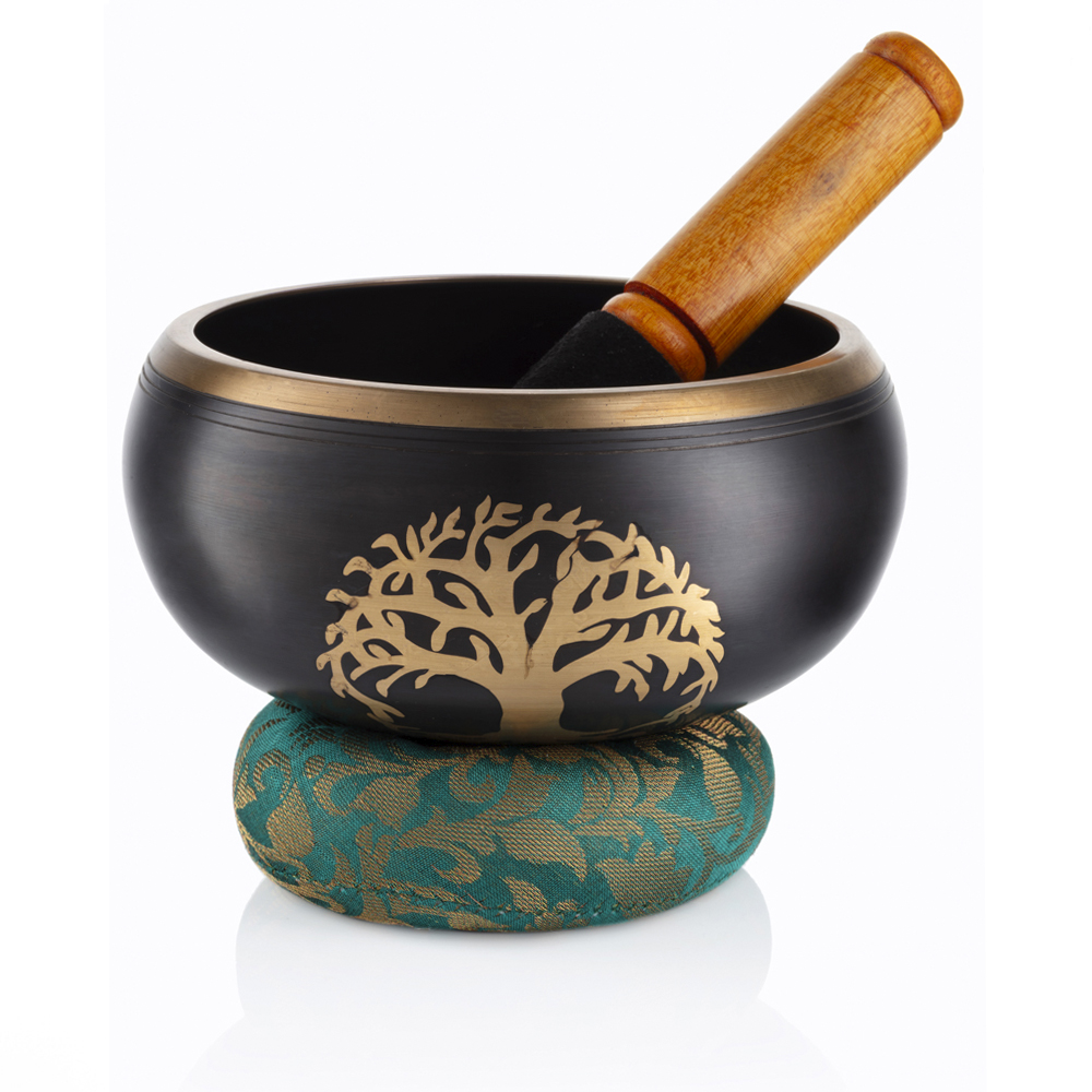 Tree of Life Tibetan Singing Bowl Handcrafted Brass