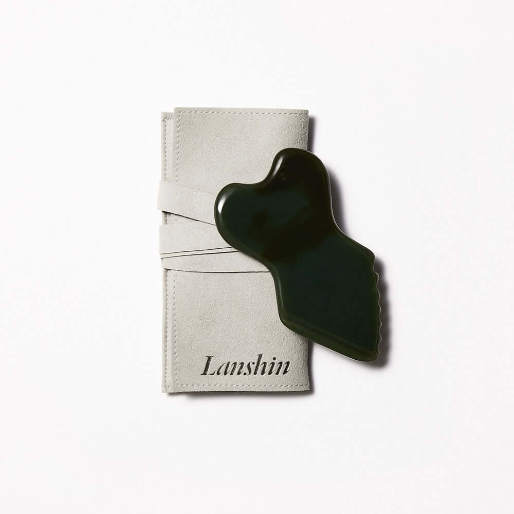 Lanshin Pro Gua Sha Nephrite Jade & Quartz Tool