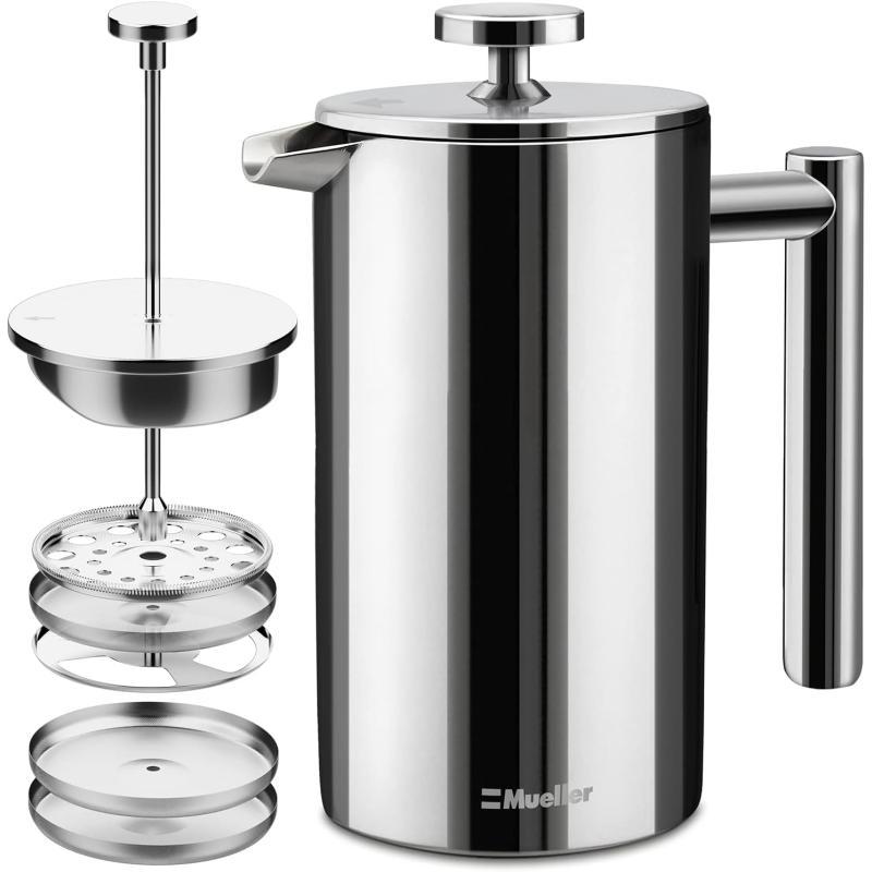 Mueller Living Double Insulated Stainless Steel French Press