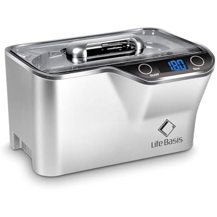 LifeBasis Digital Ultrasonic Cleaner 600ml with Degas